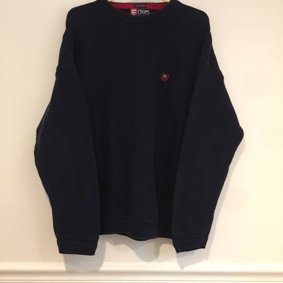 Chaps Ralph Lauren  men’s sweater navy size L - Picture 1 of 4